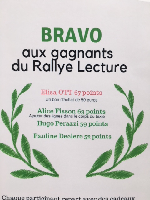 rallye lecture 2018