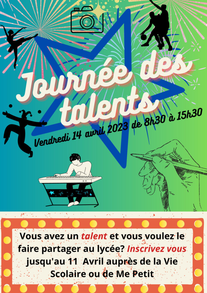 Journée des talents vendredi 14 avril