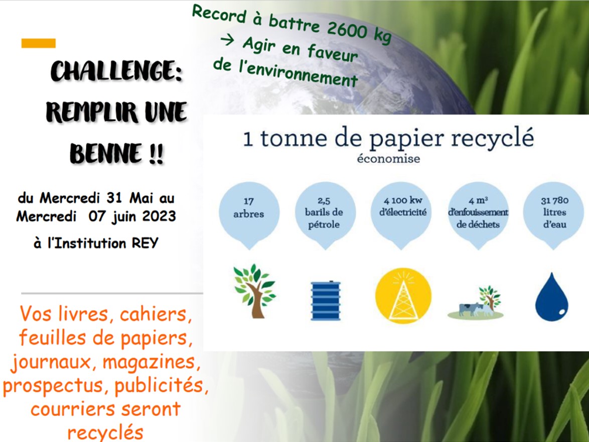 Challenge : remplir une benne – du 31 mai au 7 juin 2023
