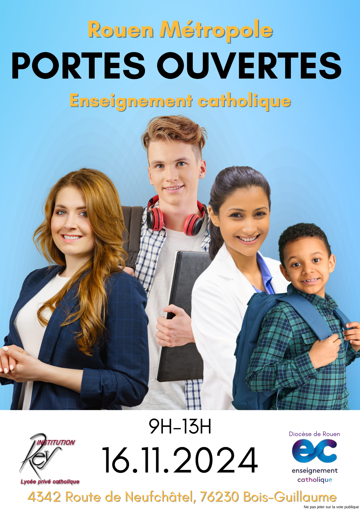 Journées portes ouvertes : samedi 16 novembre de 9h à 13h